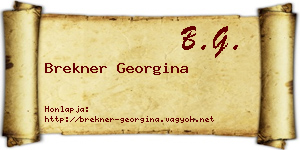 Brekner Georgina névjegykártya